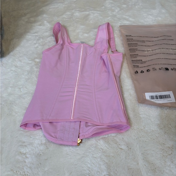 Feelingirl light pink waist trainer corset, double closure size small. NIB - Picture 5 of 5